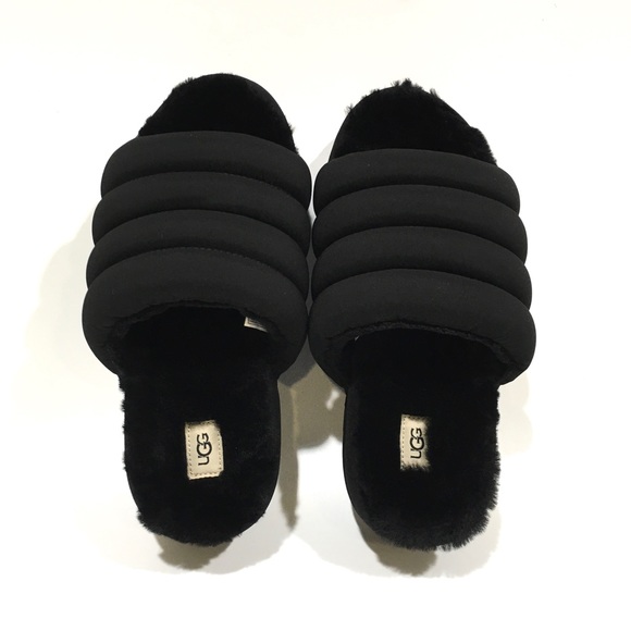 UGG Maxi Slide Platform Puffer Sandals -Black -Women’s US 10 -NEW - Picture 5 of 7
